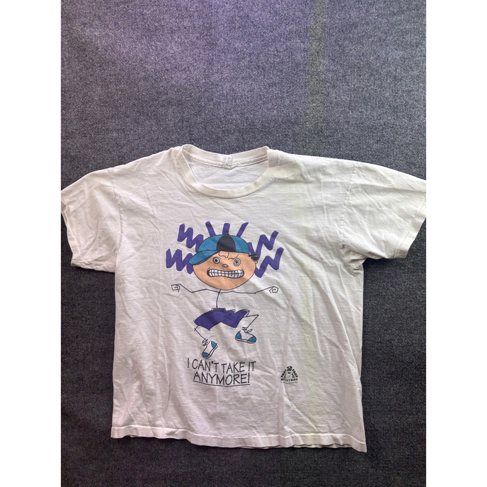 Vintage I Cant Take It Anymore College Ware USA Graphic T-Shirt Mens XL 90s